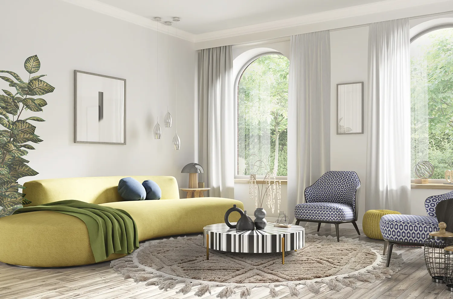 Tapete redondo - Dover (bege)