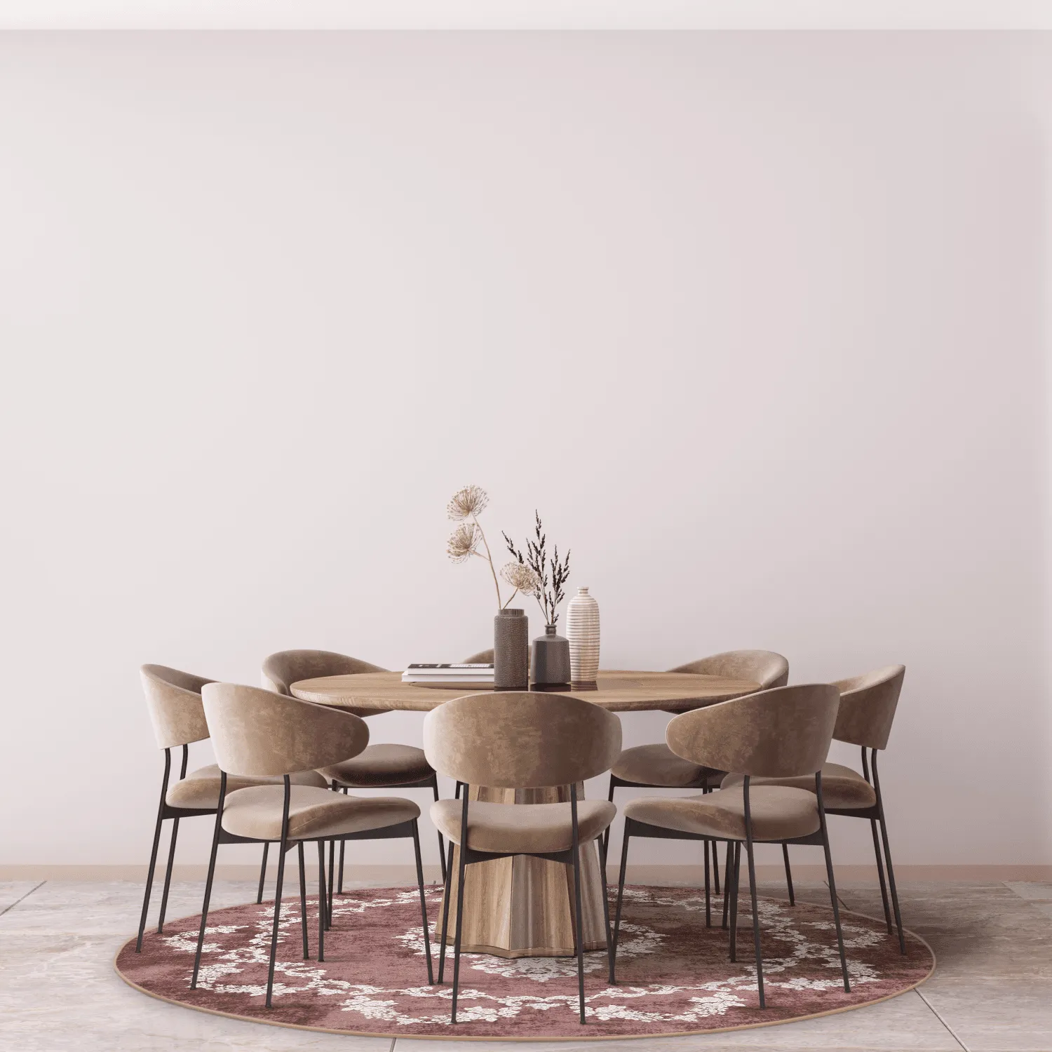 Tapete redondo - Taknis (vermelho)