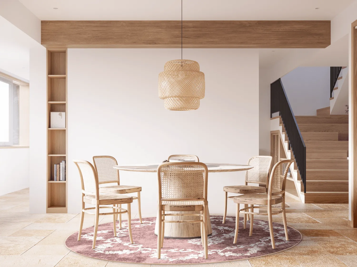 Tapete redondo - Taknis (vermelho)