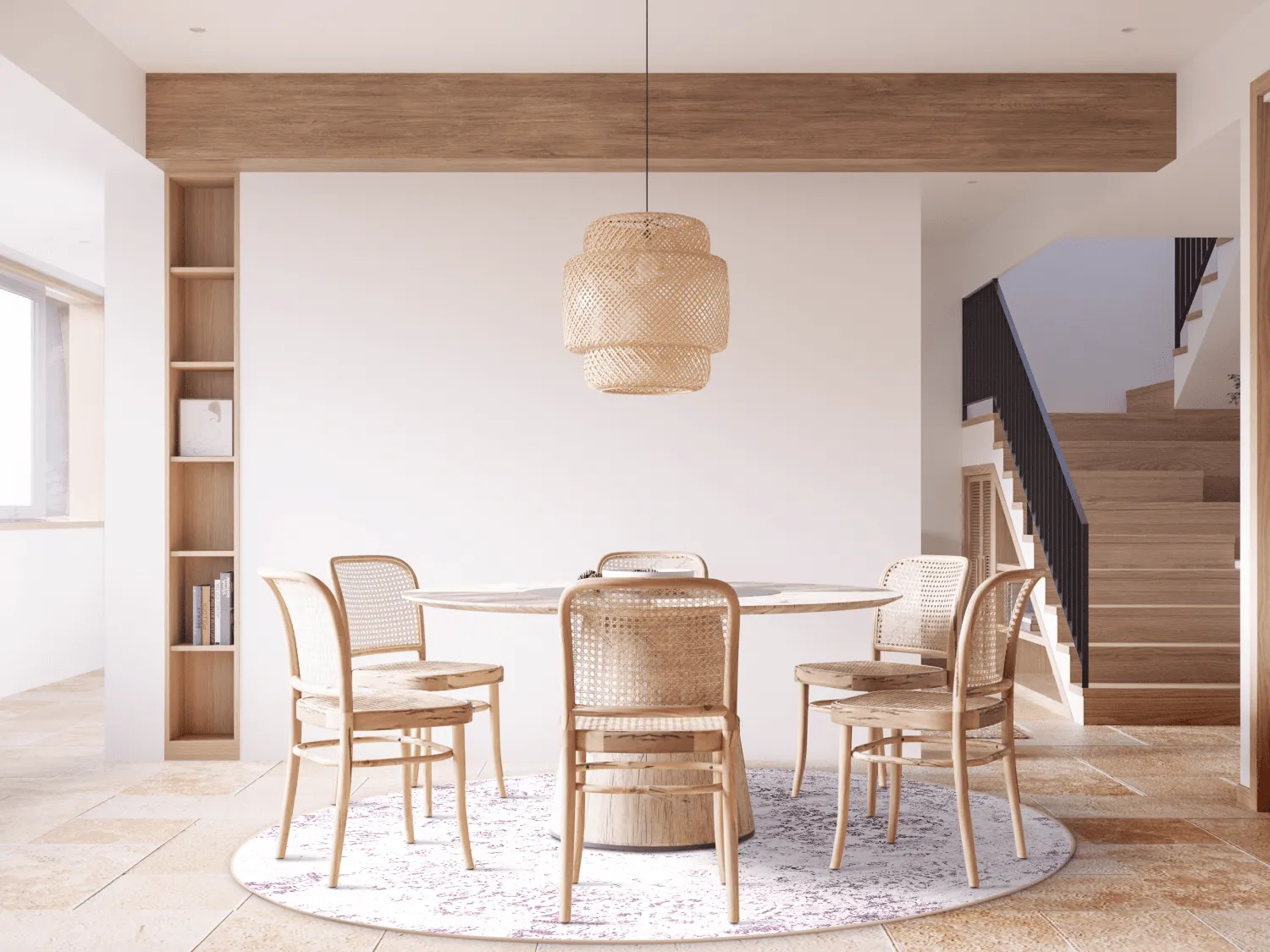 Tapete redondo - Denizli (rosa)