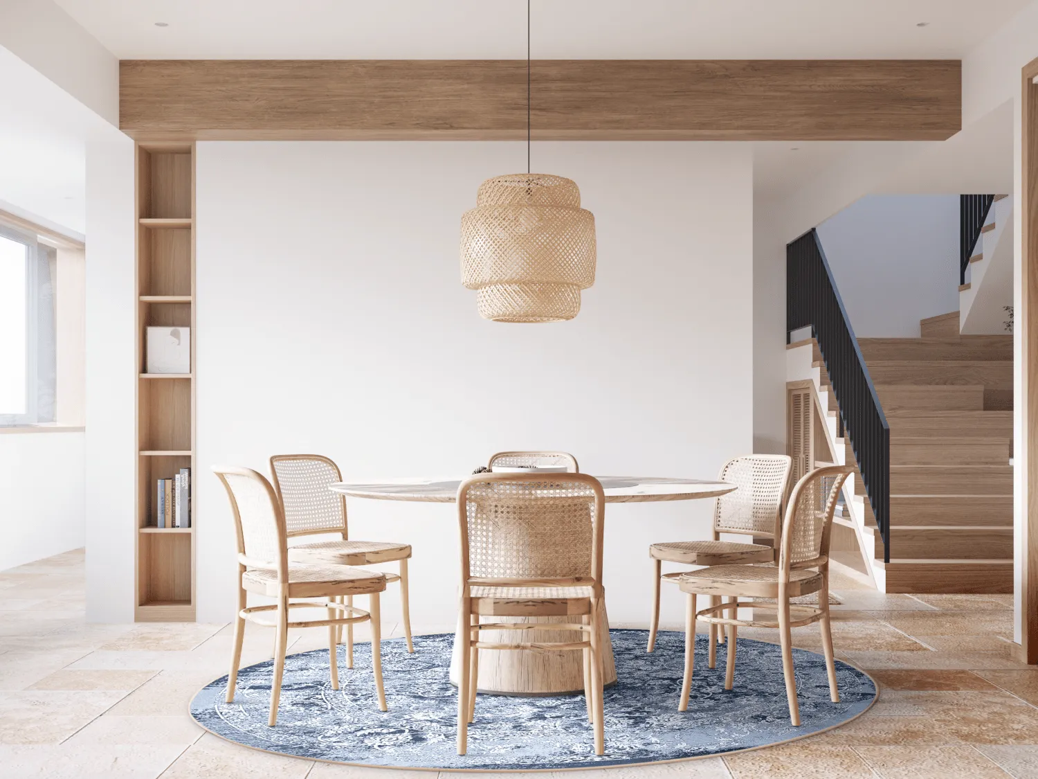 Tapete redondo - Amaya (azul)