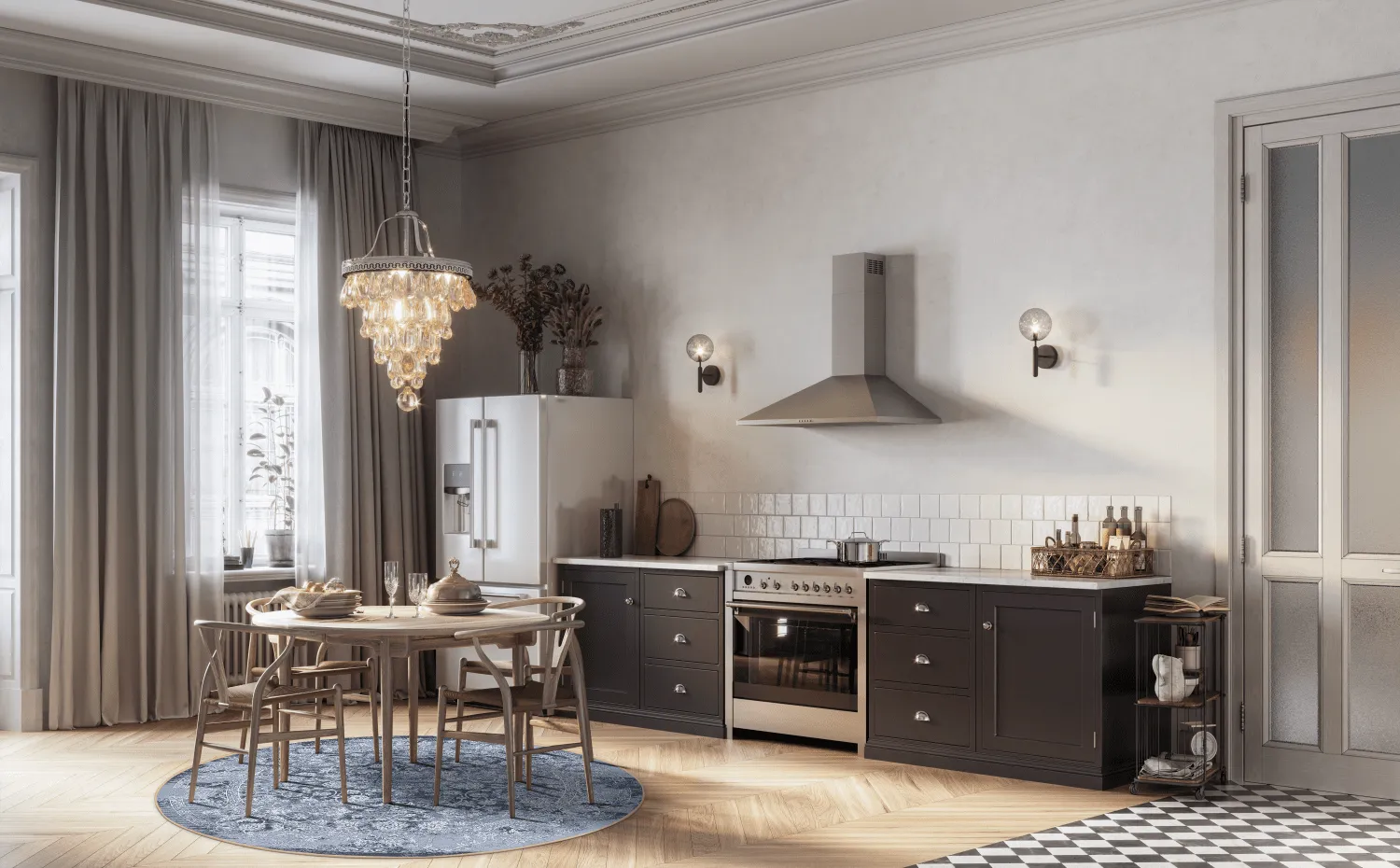 Tapete redondo - Amaya (azul)