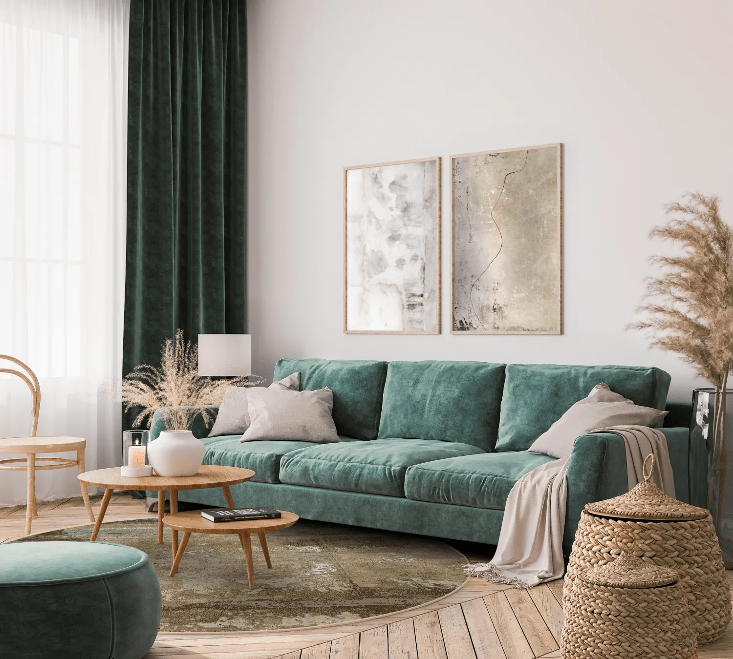 Tapete redondo - Domont (marrom)