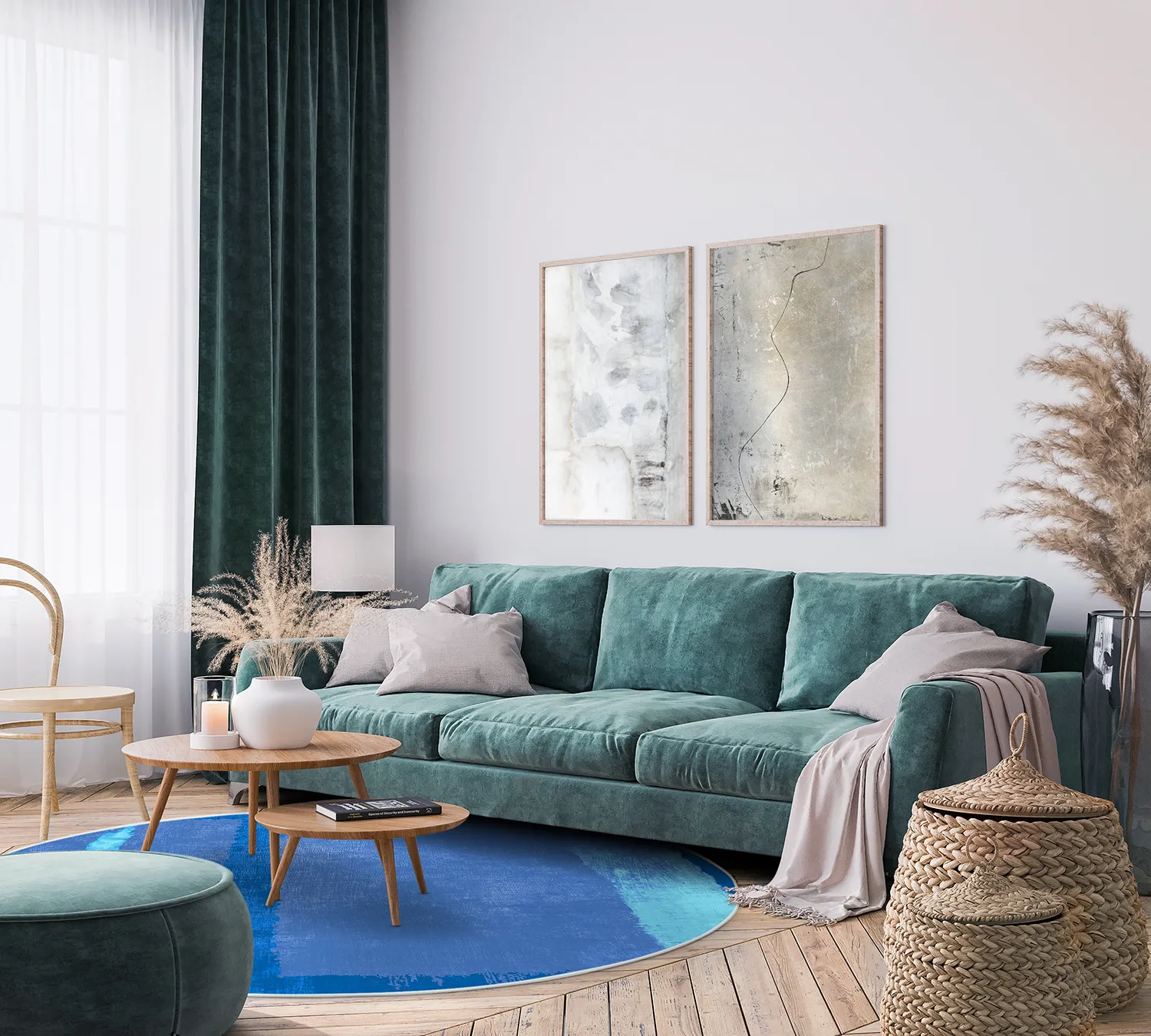 Tapete redondo - Asti (azul)