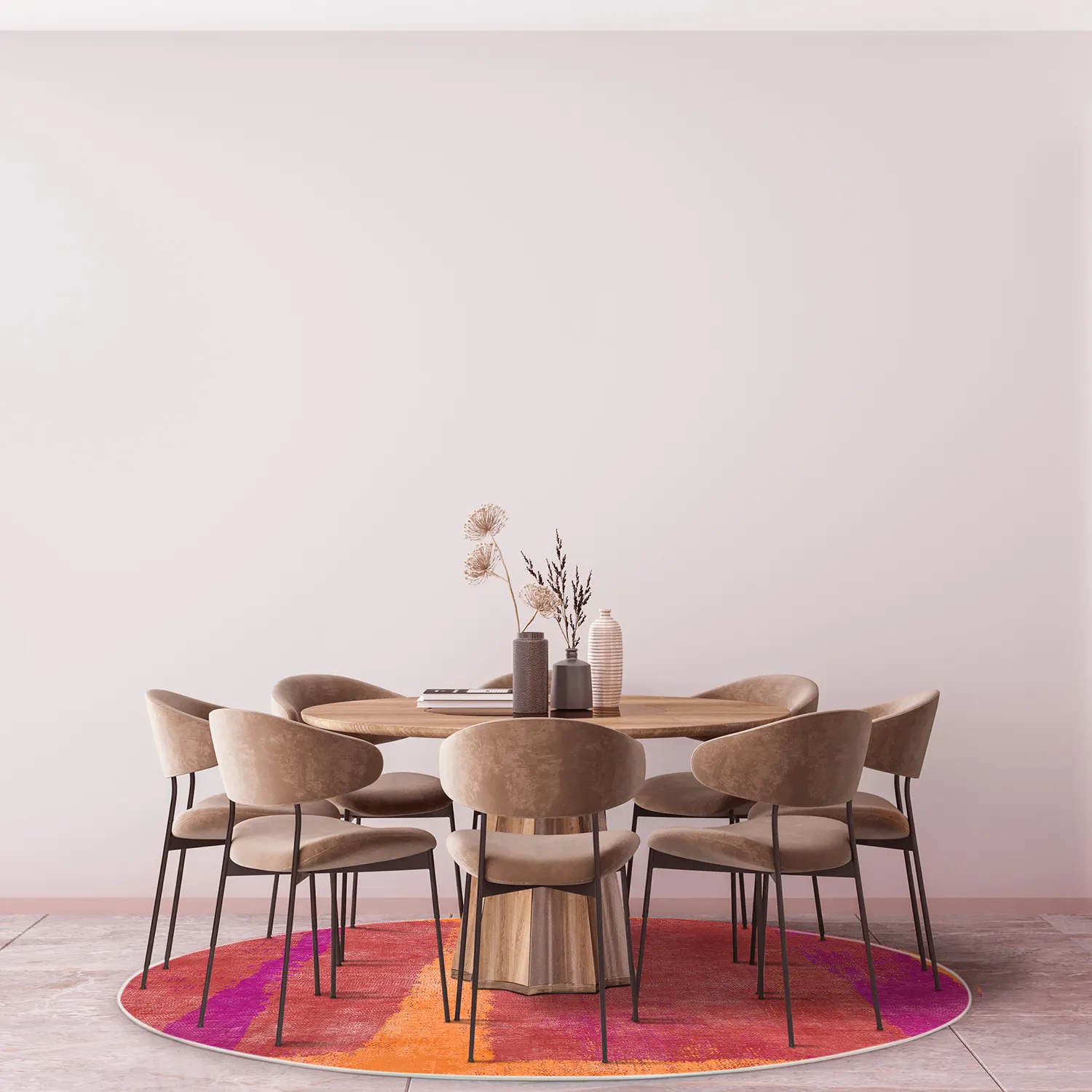 Tapete redondo - Asti (vermelho)