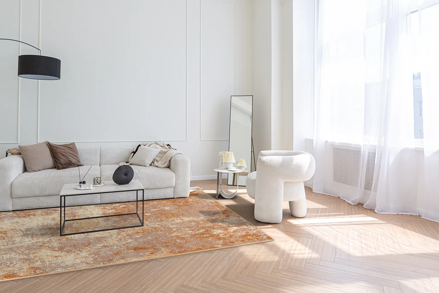 Tapete Wilton - Pavoa (laranja)