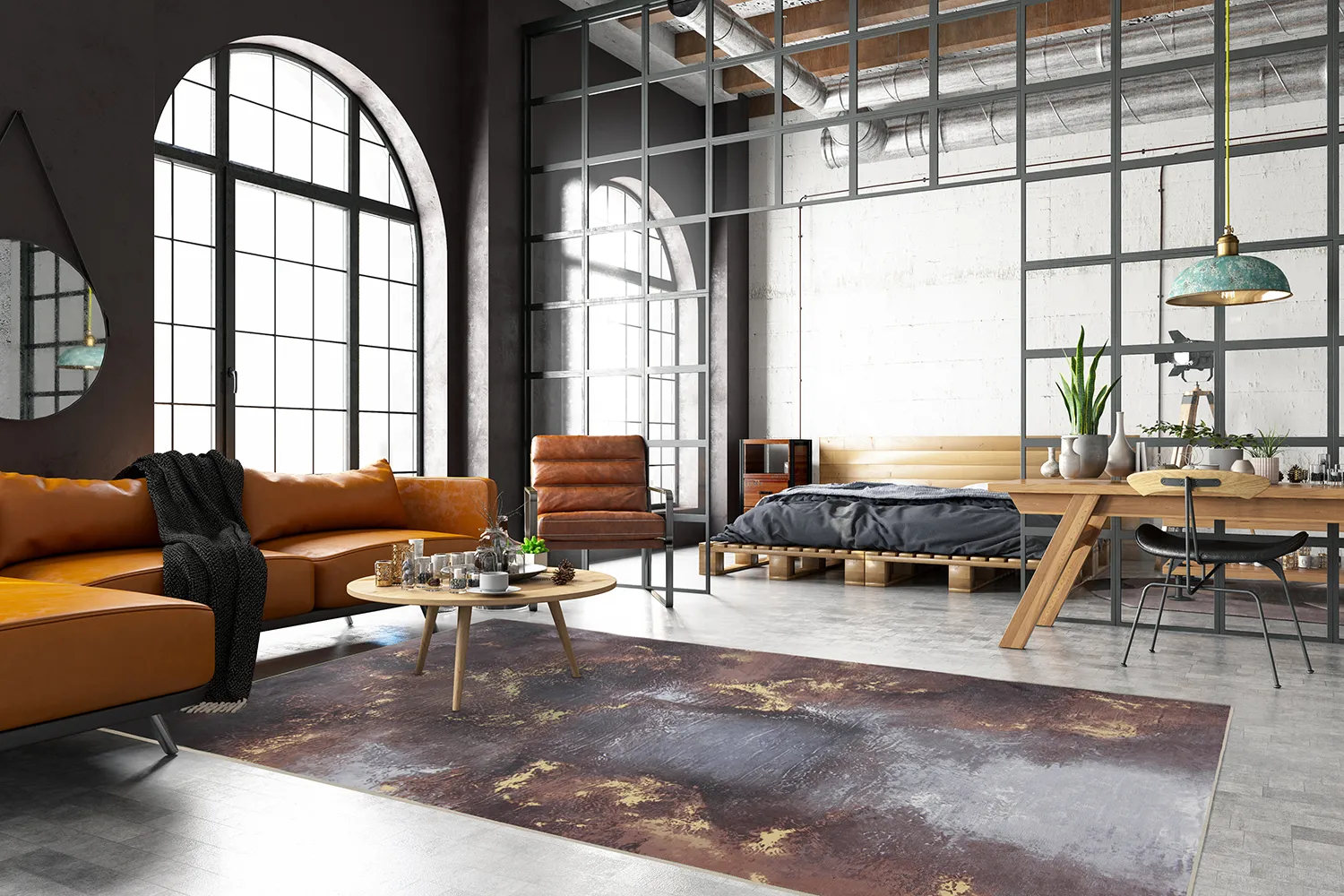 Tapete Wilton - Sanza (cinza/multicolorido)