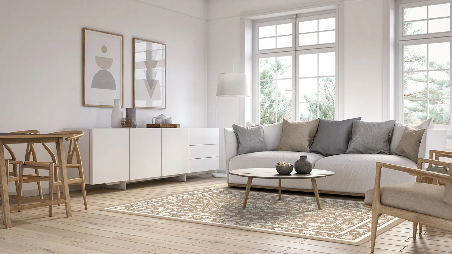 Tapete Wilton - Ember (bege/offwhite)