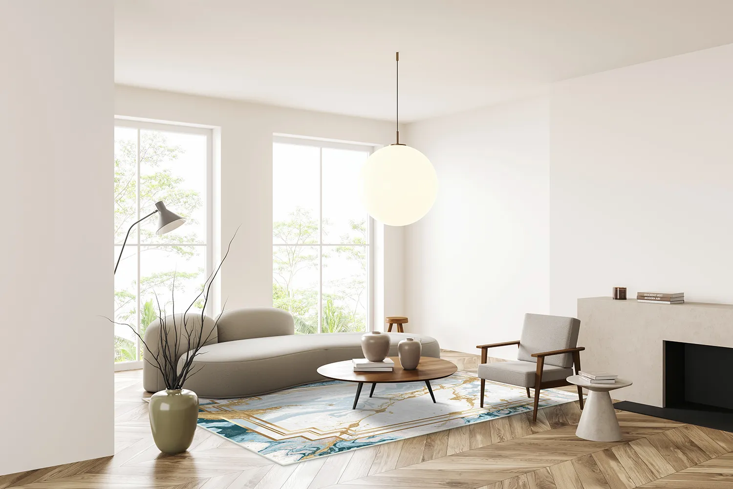 Tapete Wilton - Emery (azul)