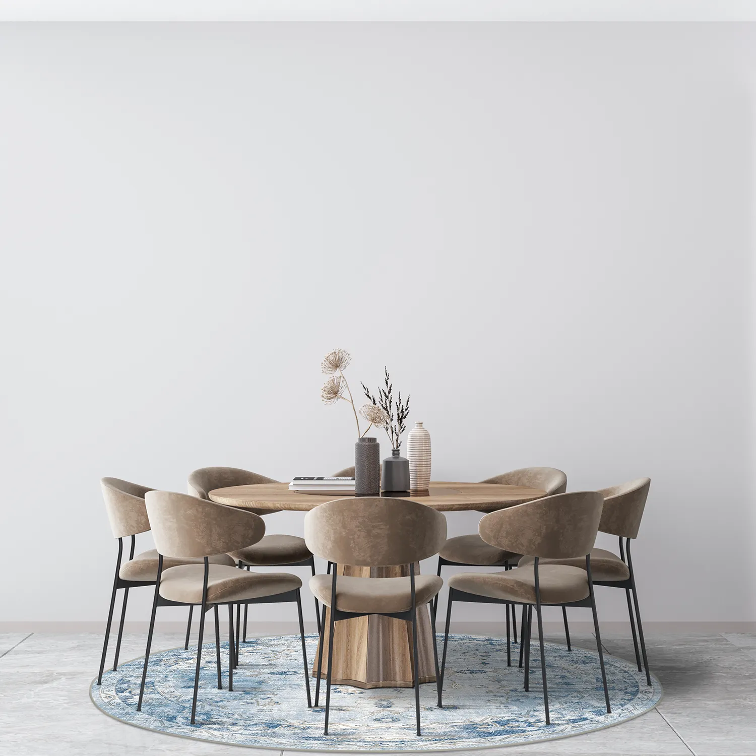 Tapete redondo - Gombalia (azul claro)