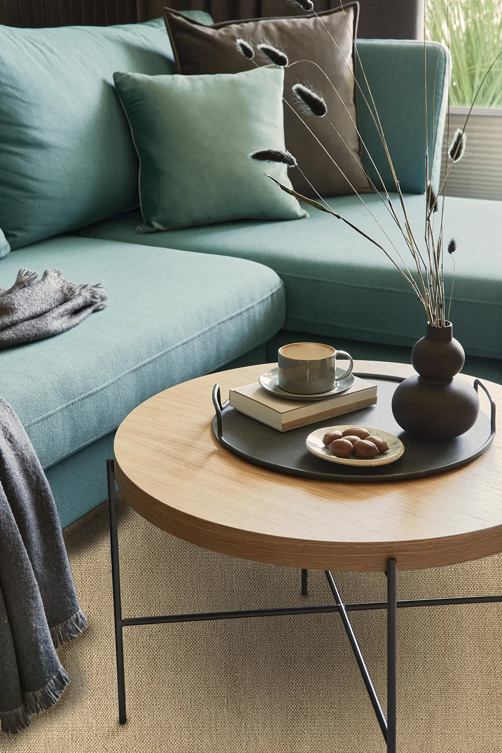 Tapete redondo - Hamilton (bege)