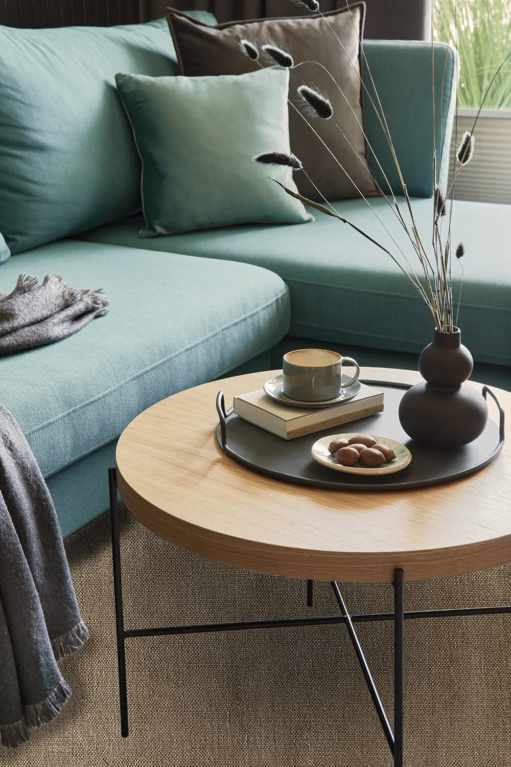 Tapete redondo - Hamilton (marrom)