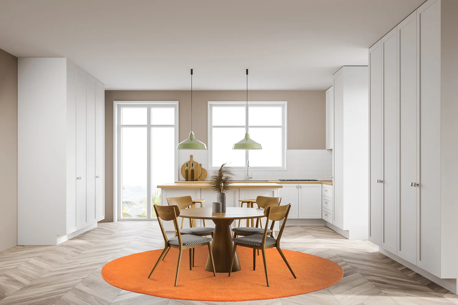 Tapete redondo - Hamilton (Orange Peel)