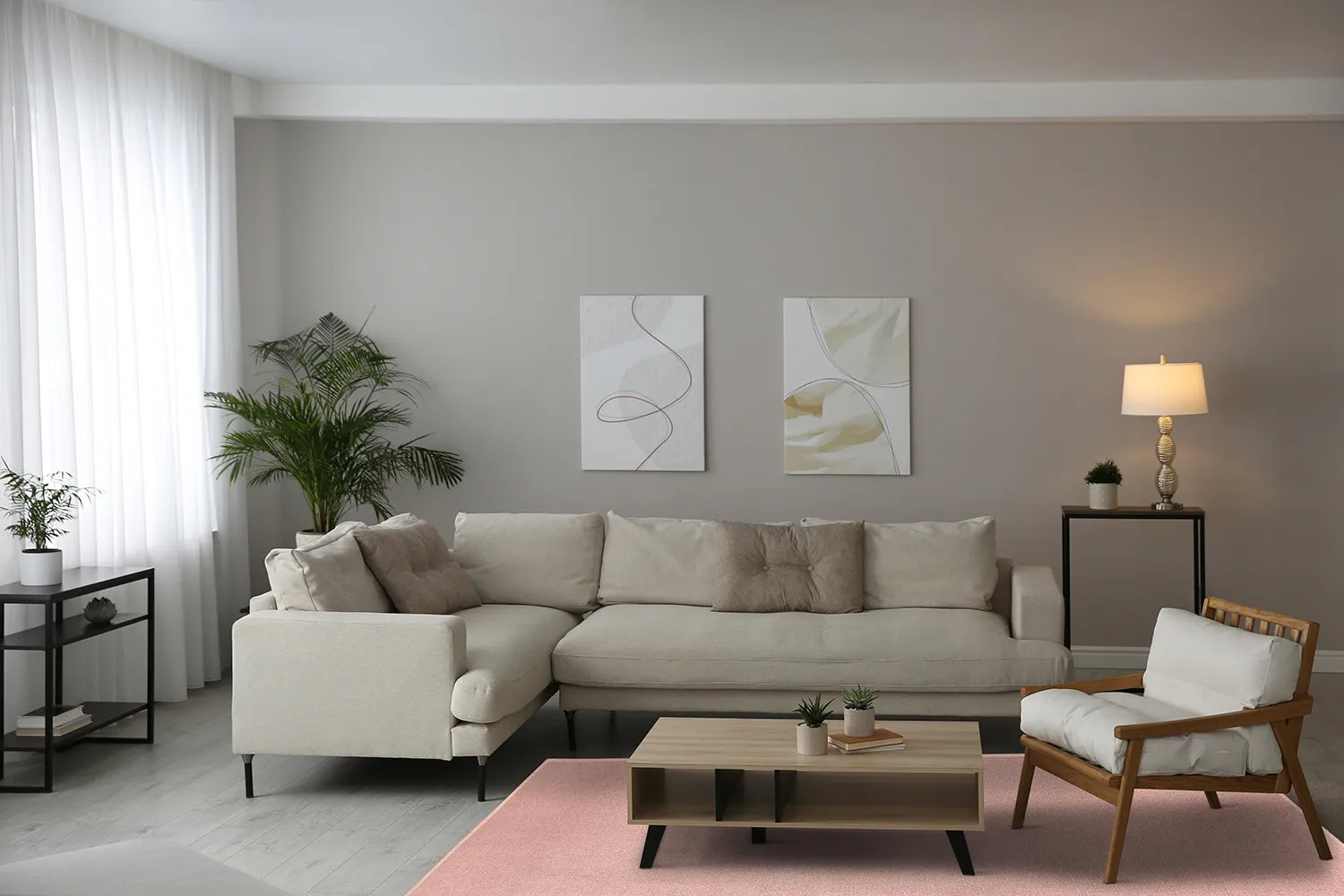 Tapete de lã - Hamilton (Coral Pink)