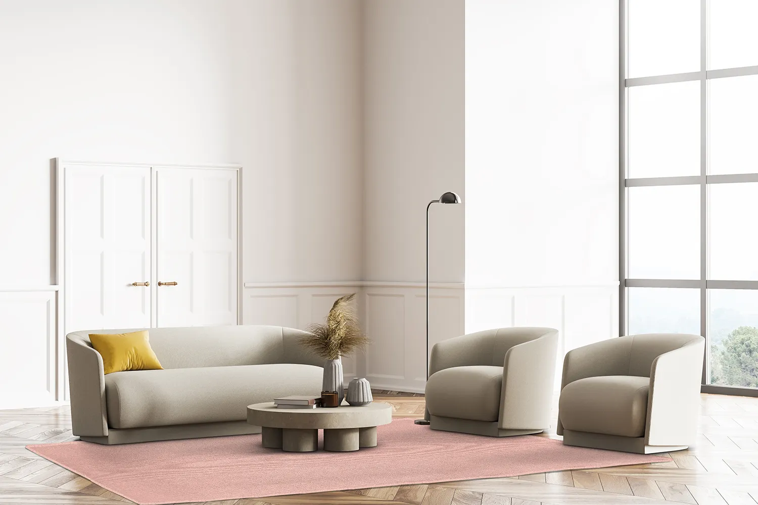 Tapete de lã - Hamilton (Coral Pink)