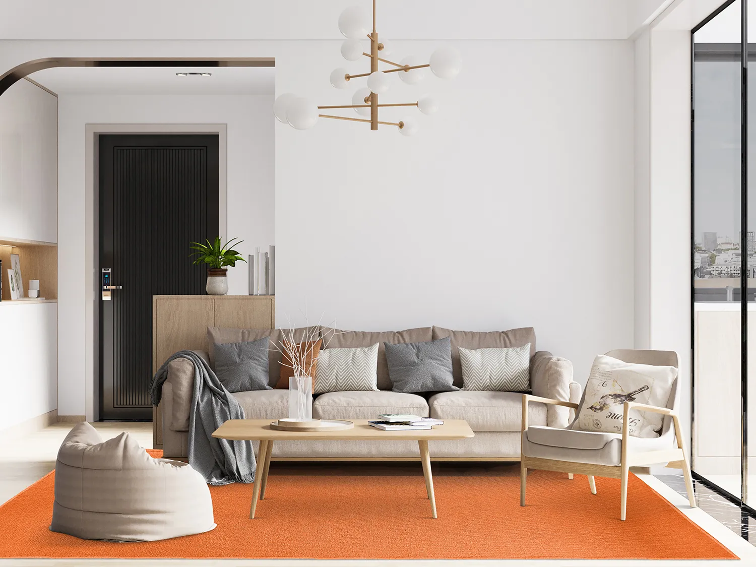 Tapete de lã - Hamilton (Orange Peel)