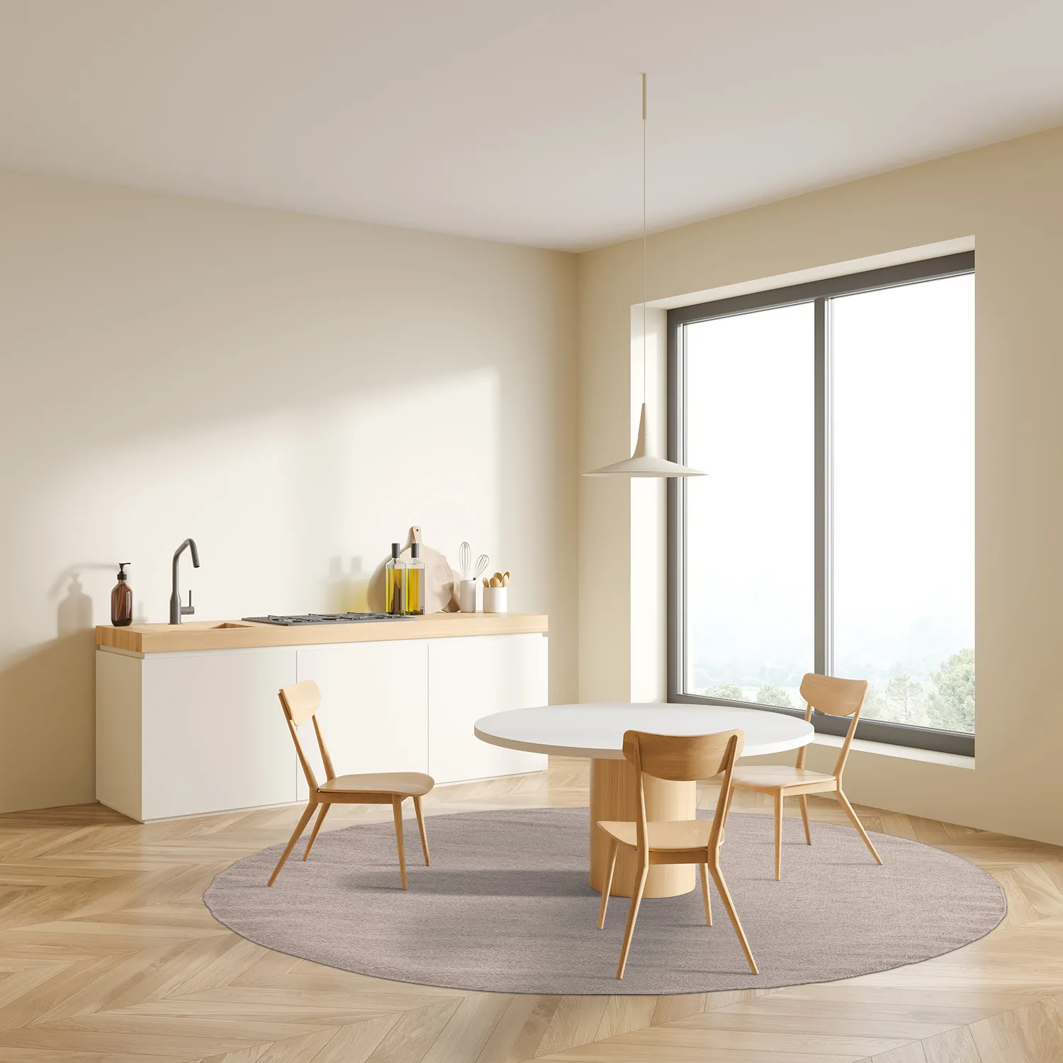 Tapete redondo - Hamilton (Silver Grey)