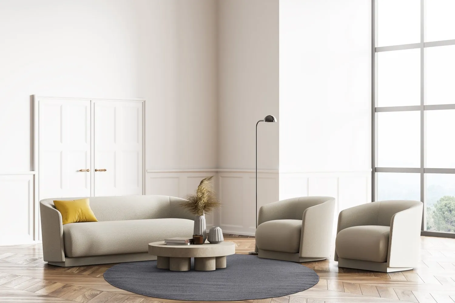 Tapete redondo - Hamilton (Asphalt)