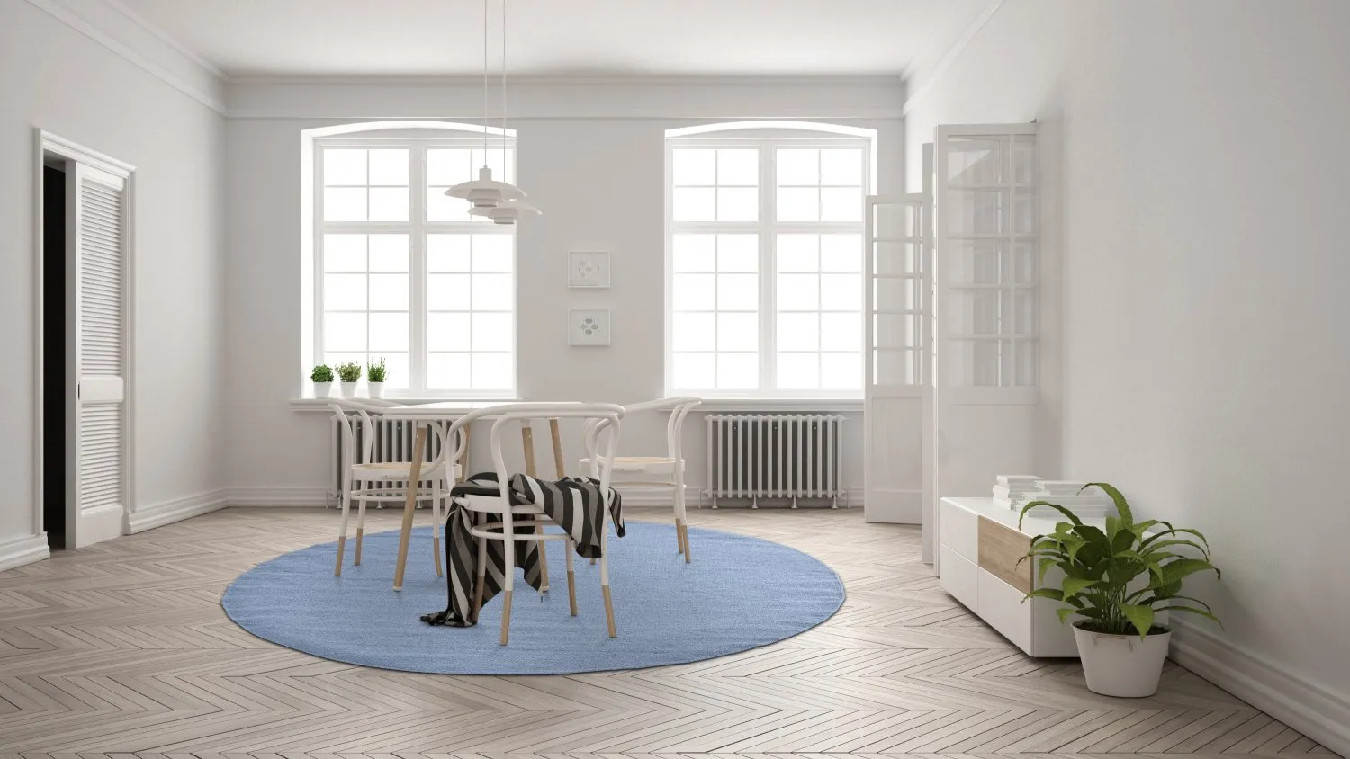 Tapete redondo - Hamilton (Faded Denim)