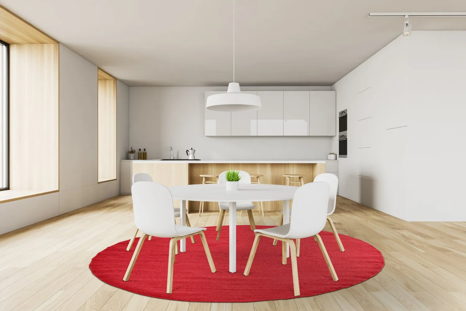 Tapete redondo - Hamilton (Flame Scarlet)