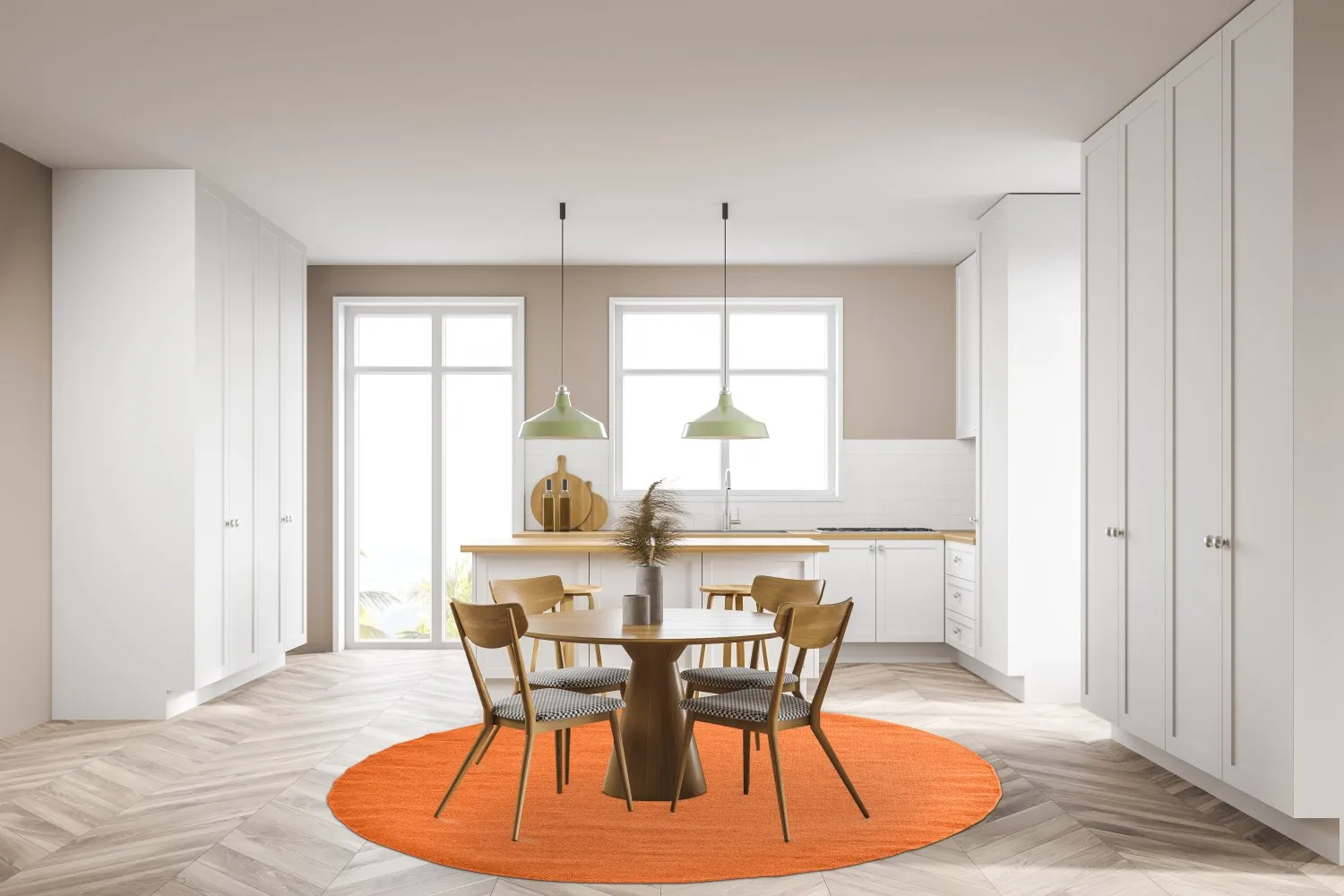 Tapete redondo - Hamilton (Orange Peel)