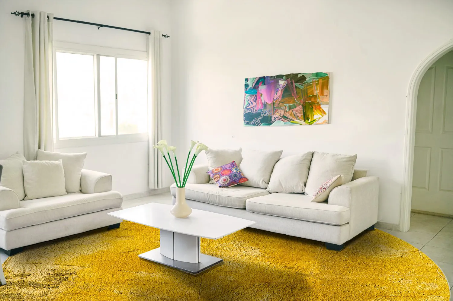 Tapete redondo - Arbus (dourado)