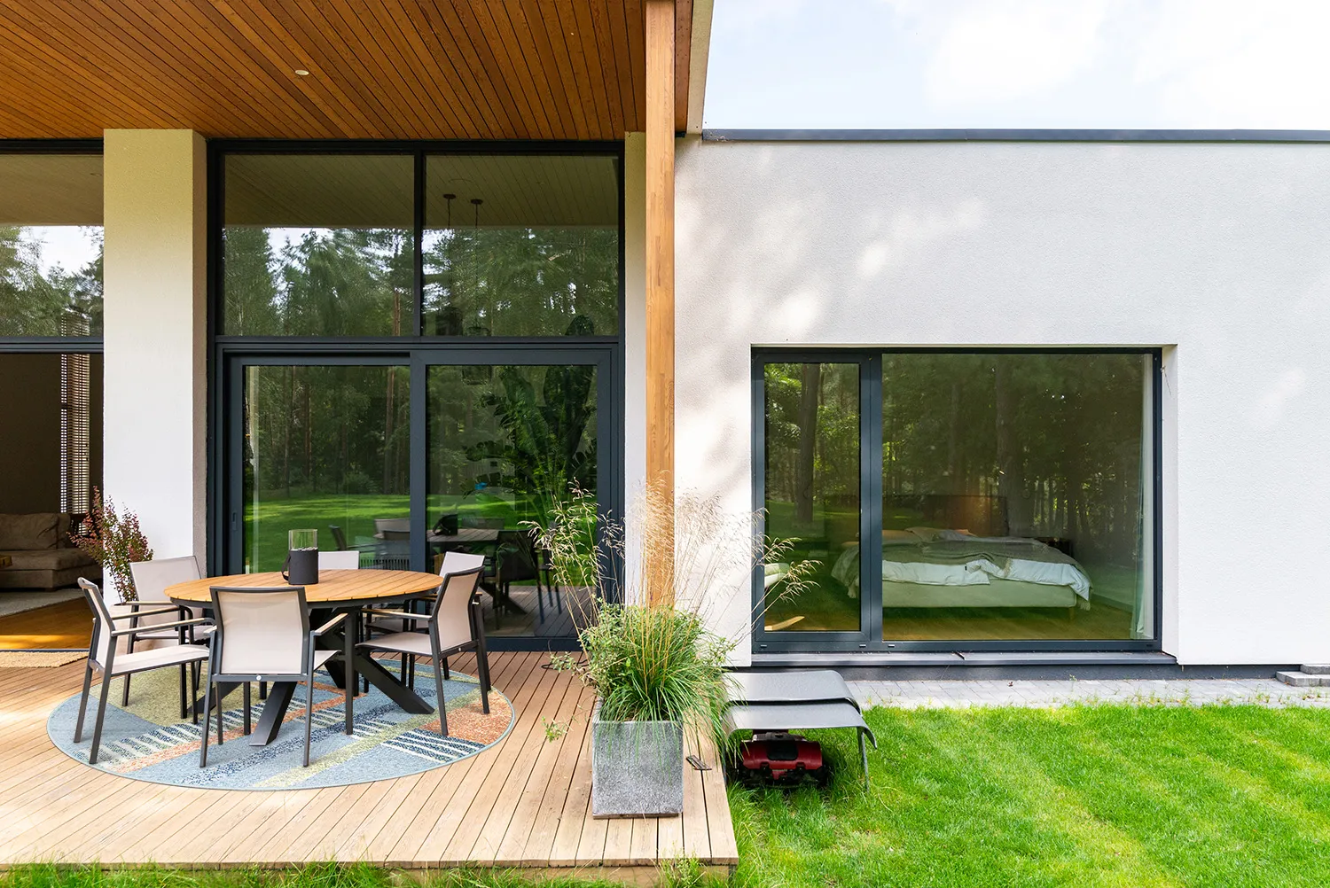 Tapete redondo - Indoor/Outdoor Trivia (azul/multi)