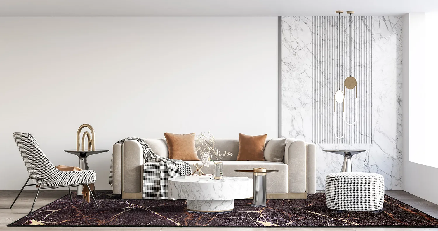 Tapete Wilton - Nara (preto/dourado)