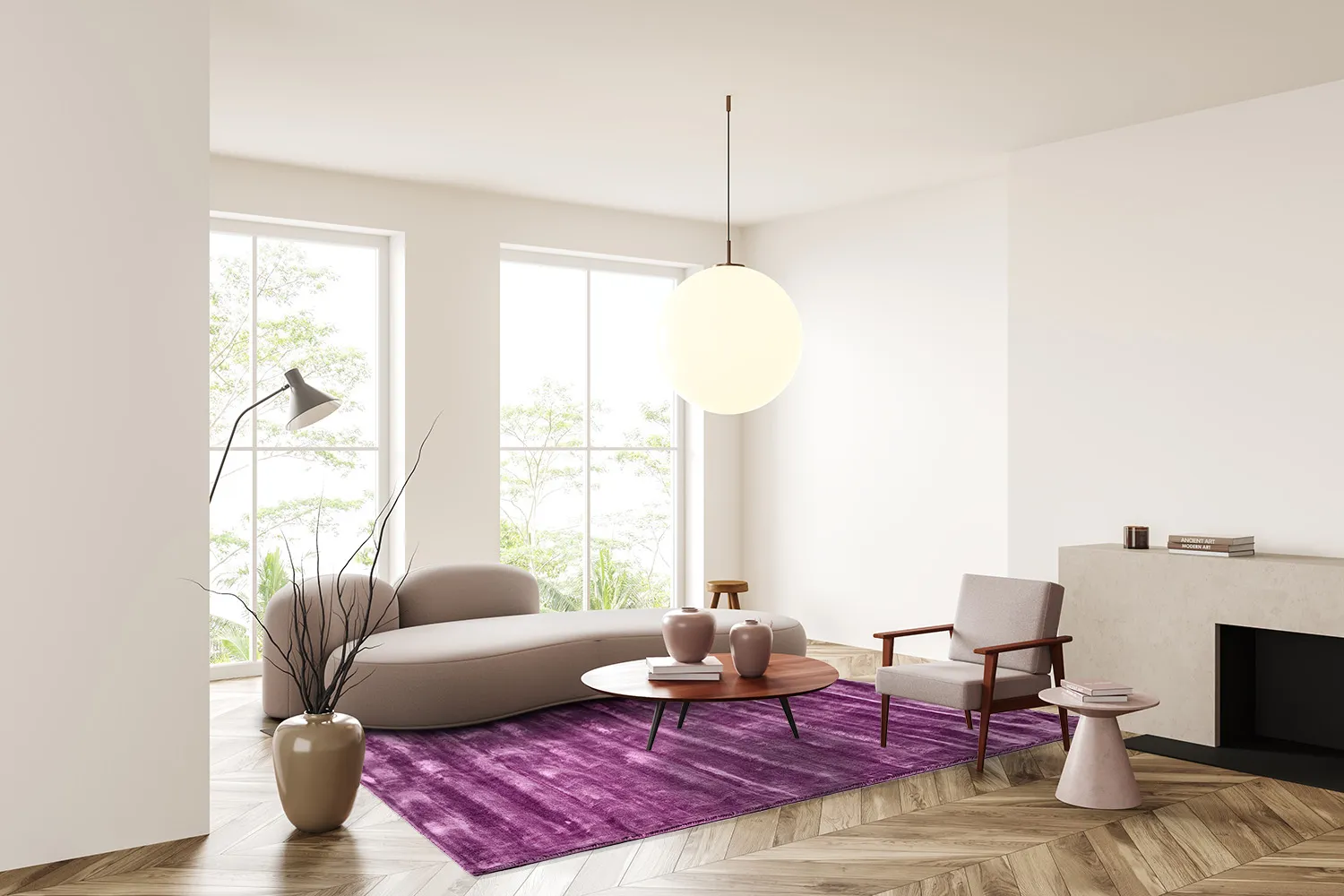 Tapete de viscose - Jodhpur Special Luxury Edition (roxo)