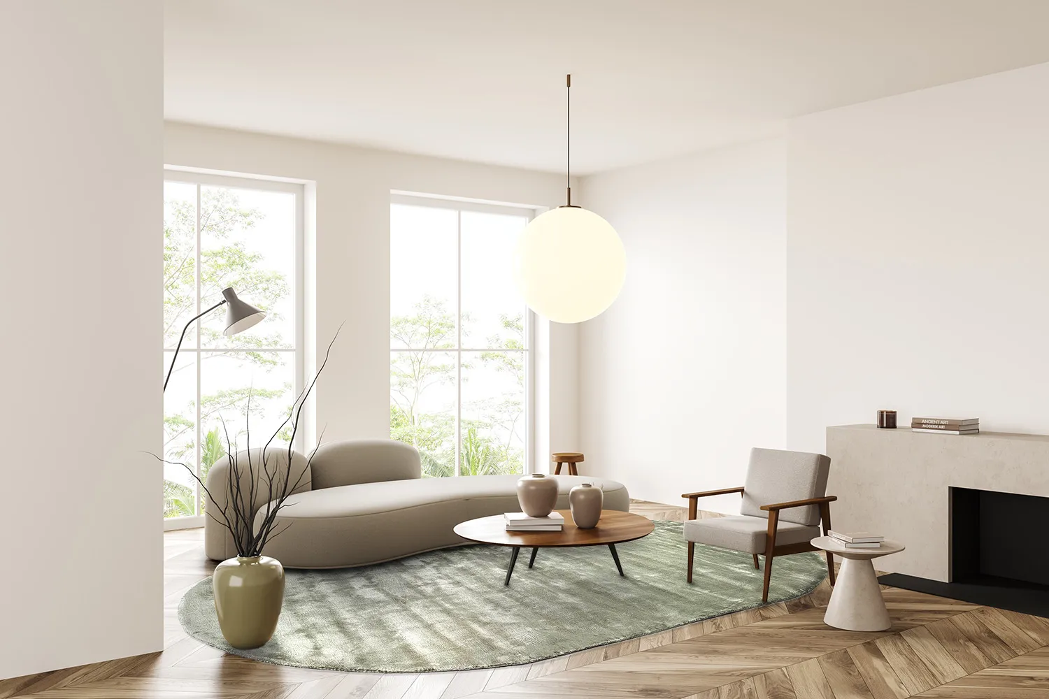 Tapete oval de viscose - Jodhpur Special Luxury Edition (verde)