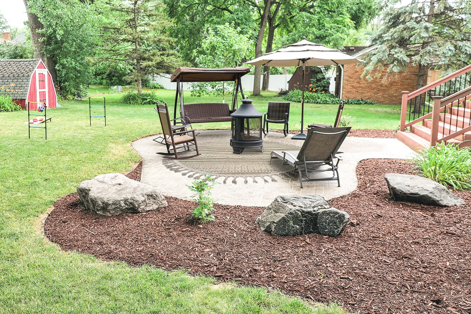 Tapete redondo - Indoor/Outdoor Athena (bege)