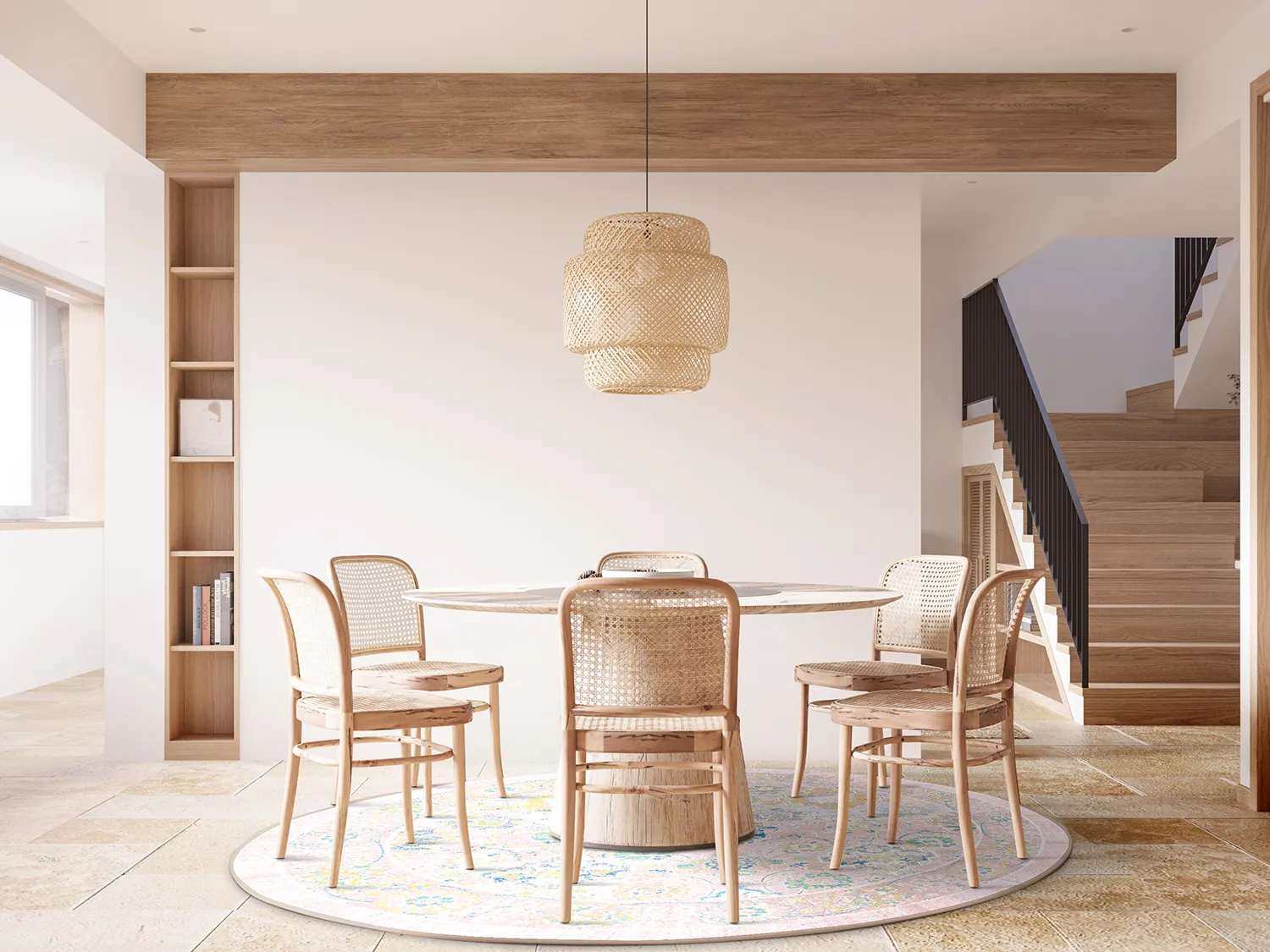 Tapete redondo - Magnolia (rosa)