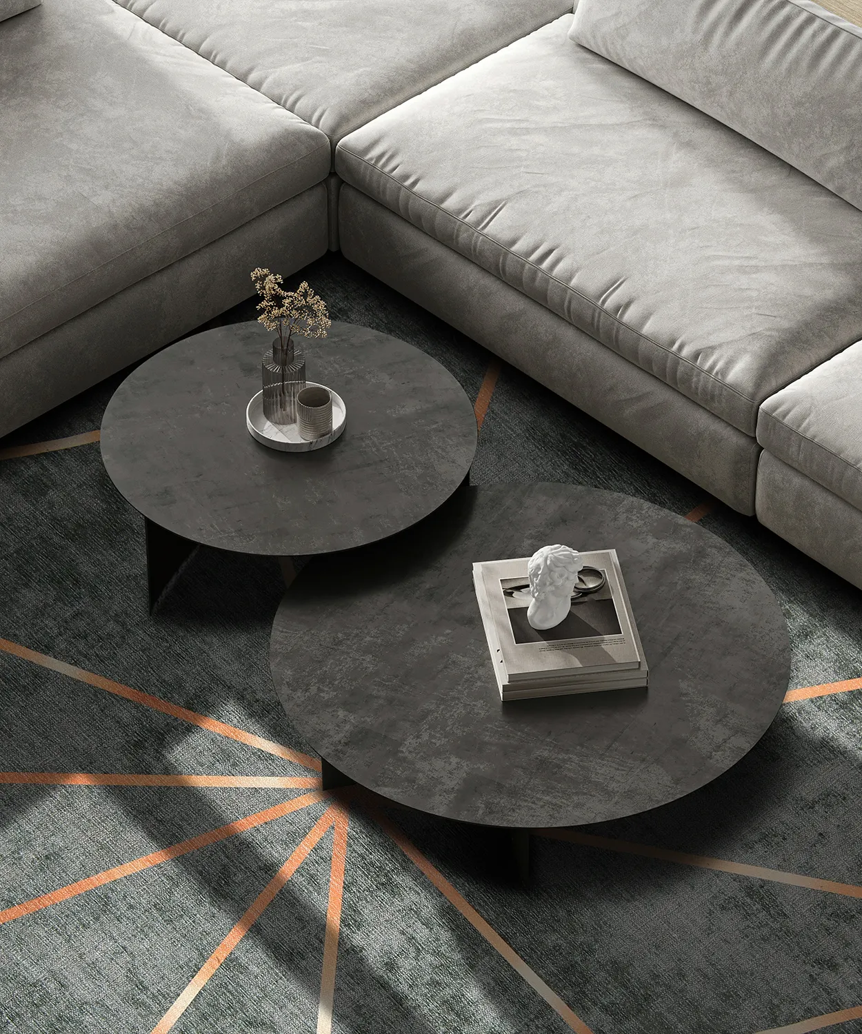 Tapete Wilton - Bellizzi (verde/laranja)