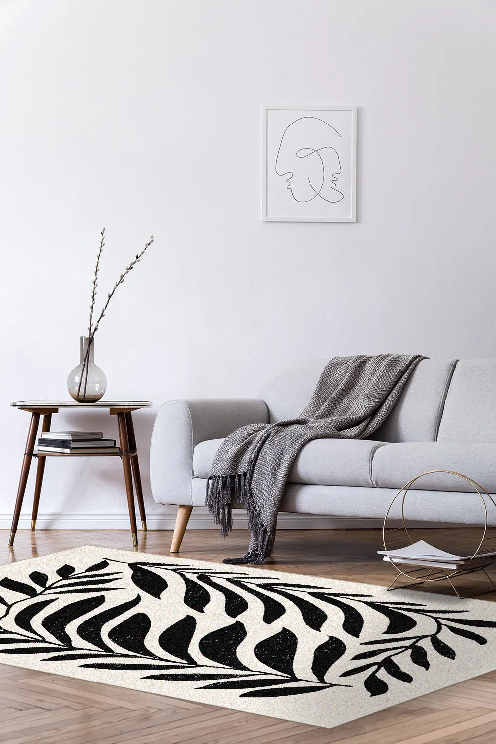 Tapete Wilton - Betty (bege/preto)