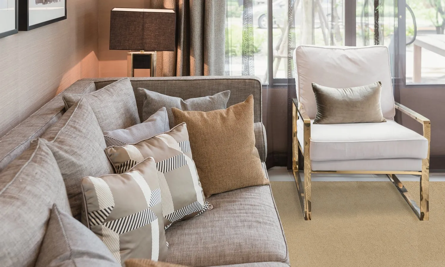 Tapete de lã - Hamilton (bege)