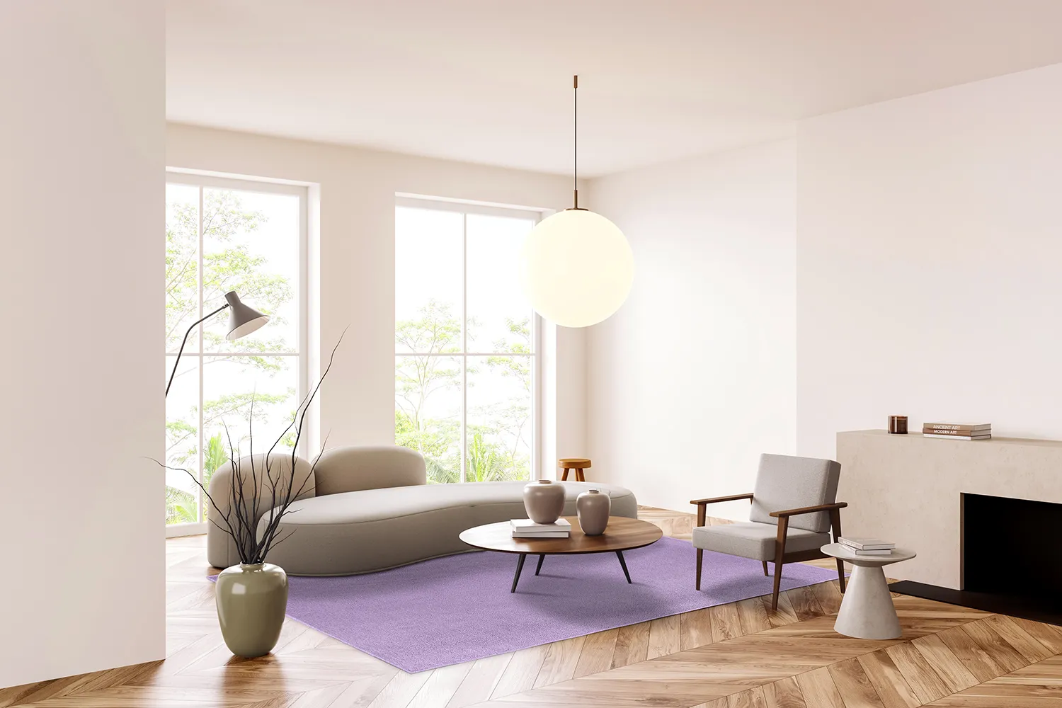 Tapete de lã - Hamilton (roxo)