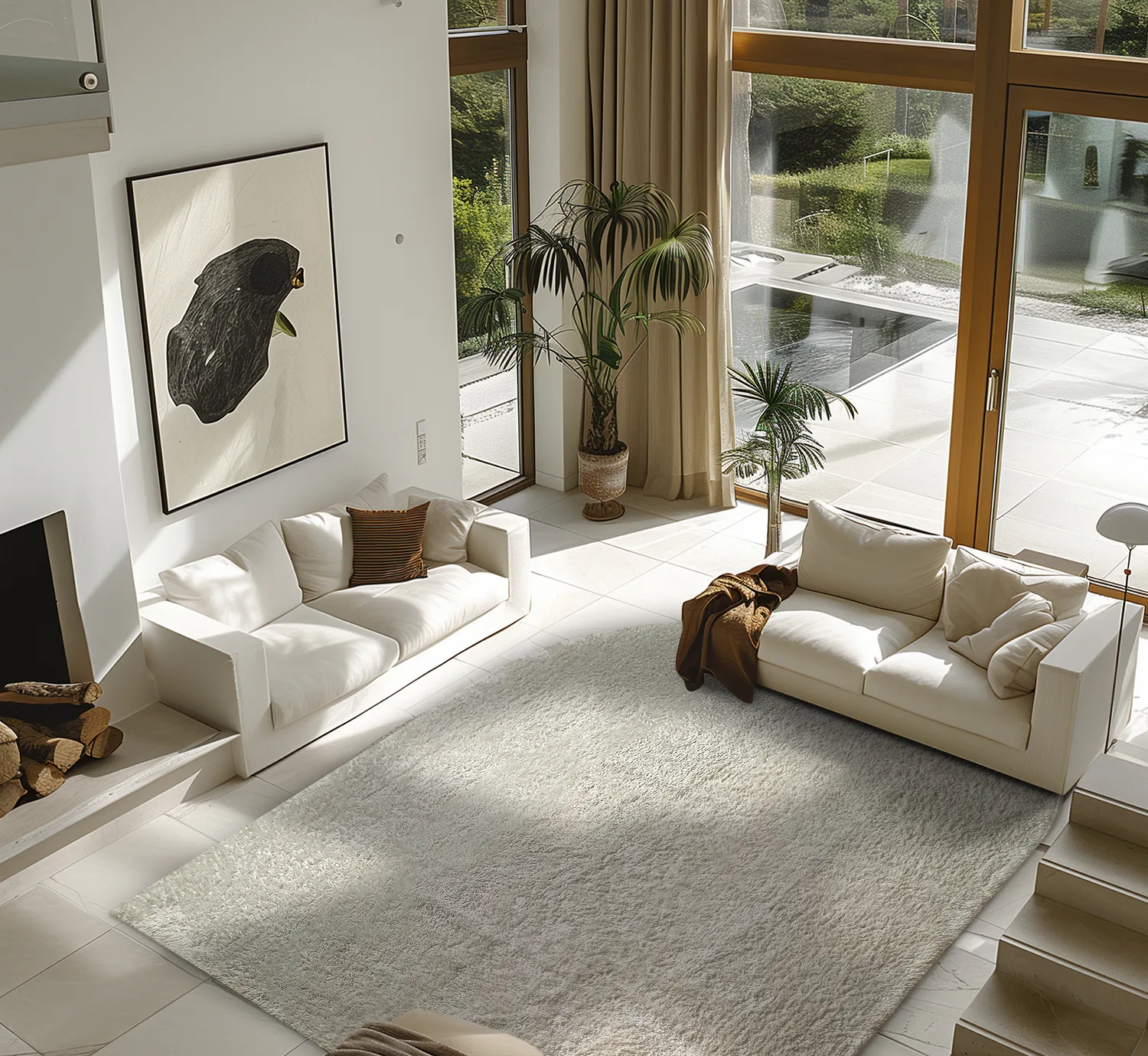 Tapetes felpudos - Sion Natural Cotton Shaggy (offwhite)