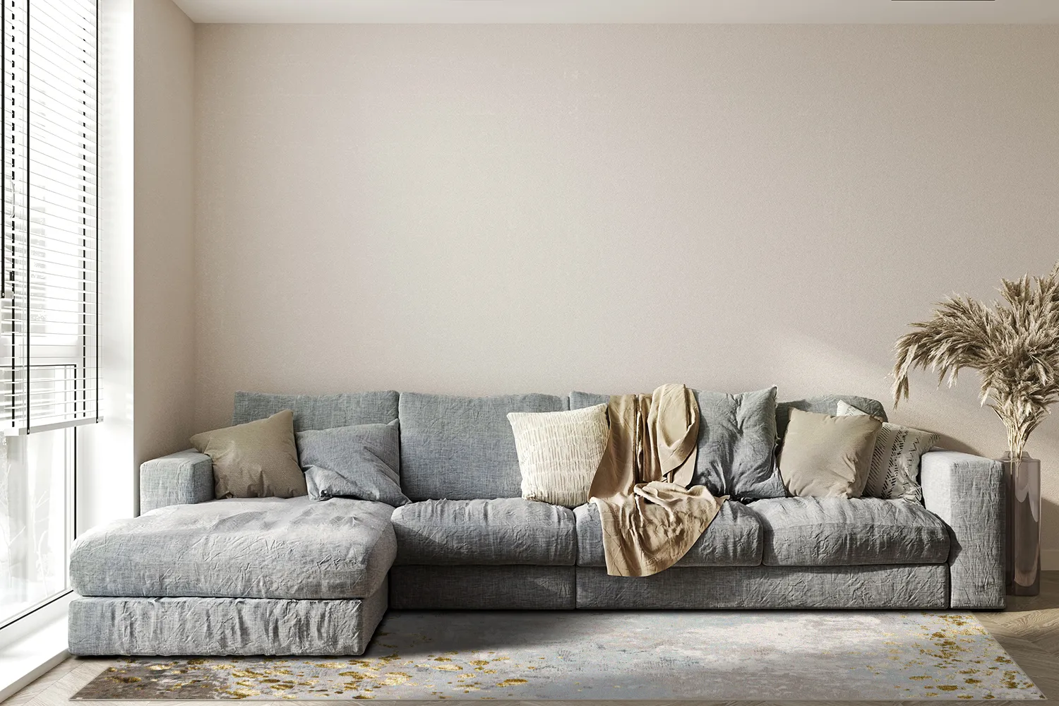 Tapete Wilton - Maude (cinza/dourado)