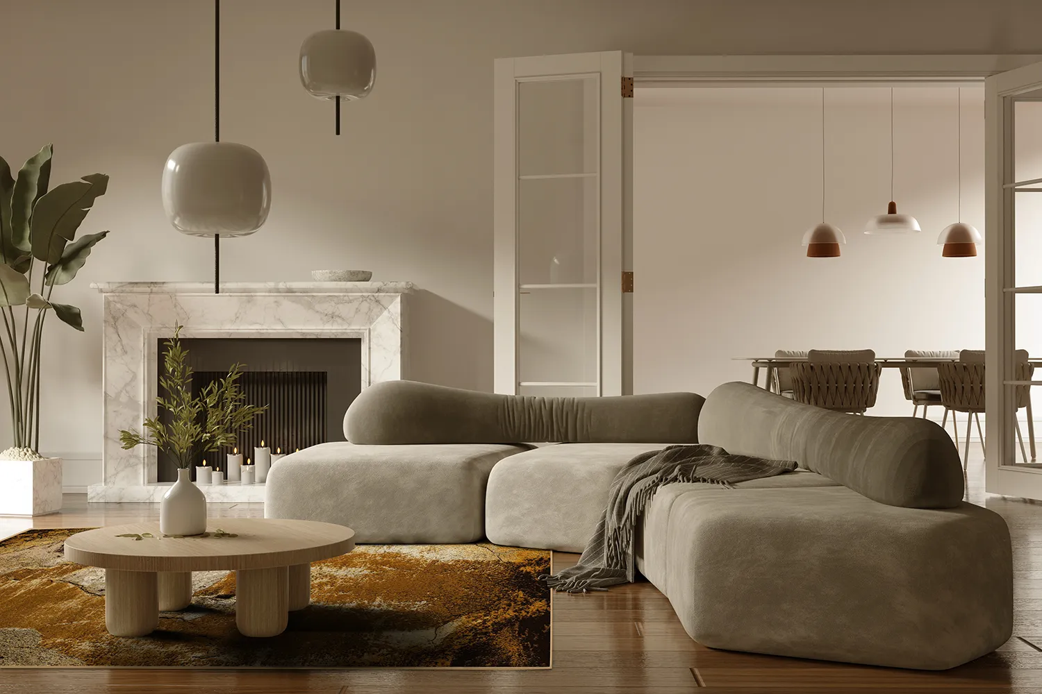 Tapete Wilton - Olivera (marrom)