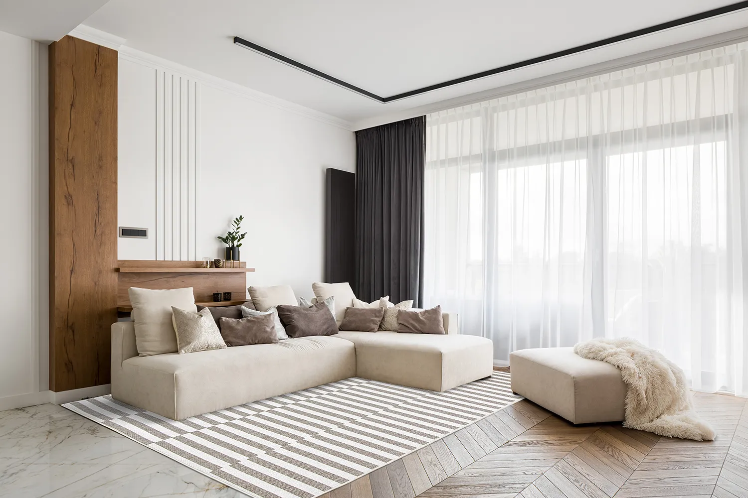 Tapete para interior e exterior - Otto (bege)