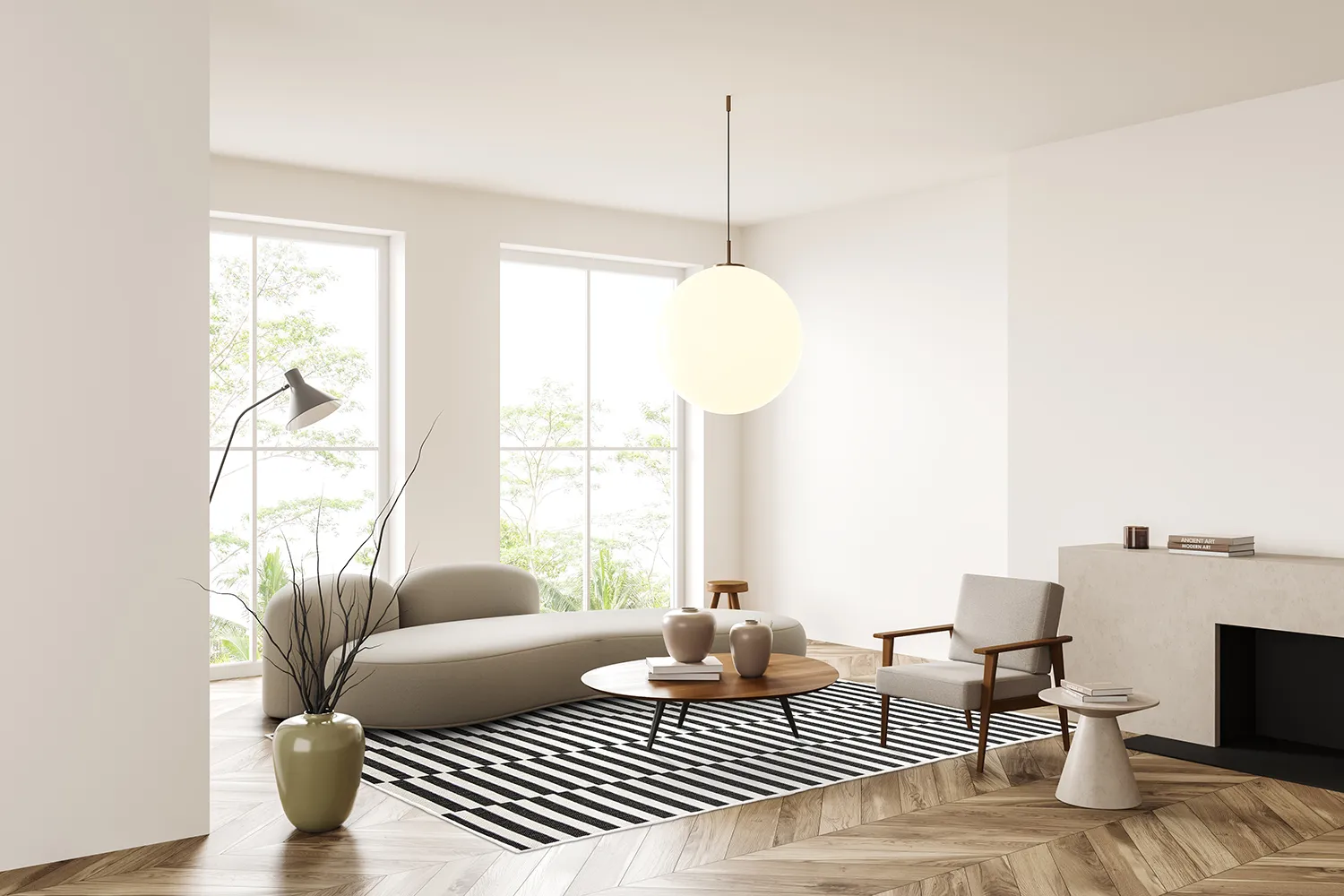 Tapete para interior e exterior - Otto (preto)