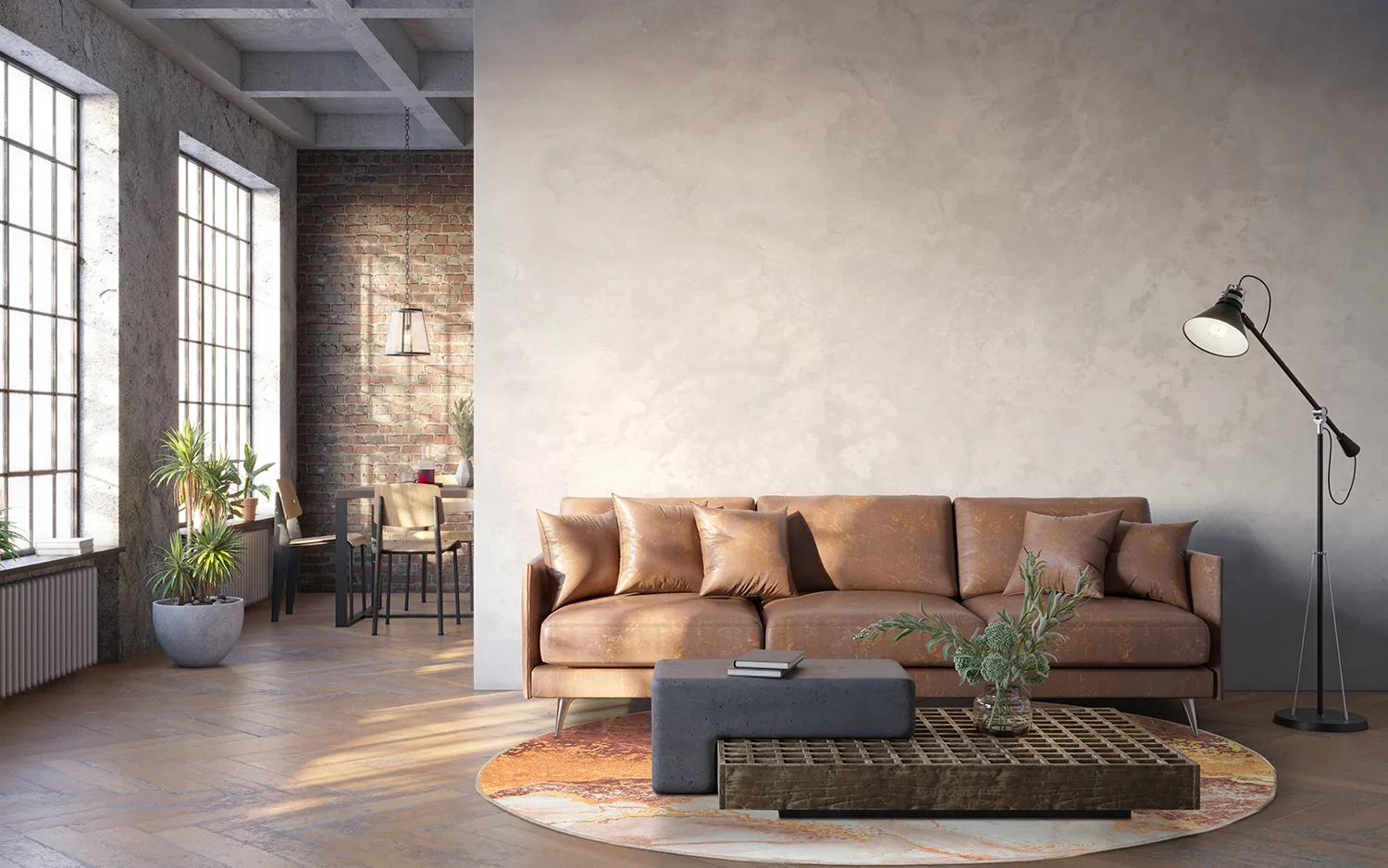 Tapete redondo - Padova (rosa/multi)