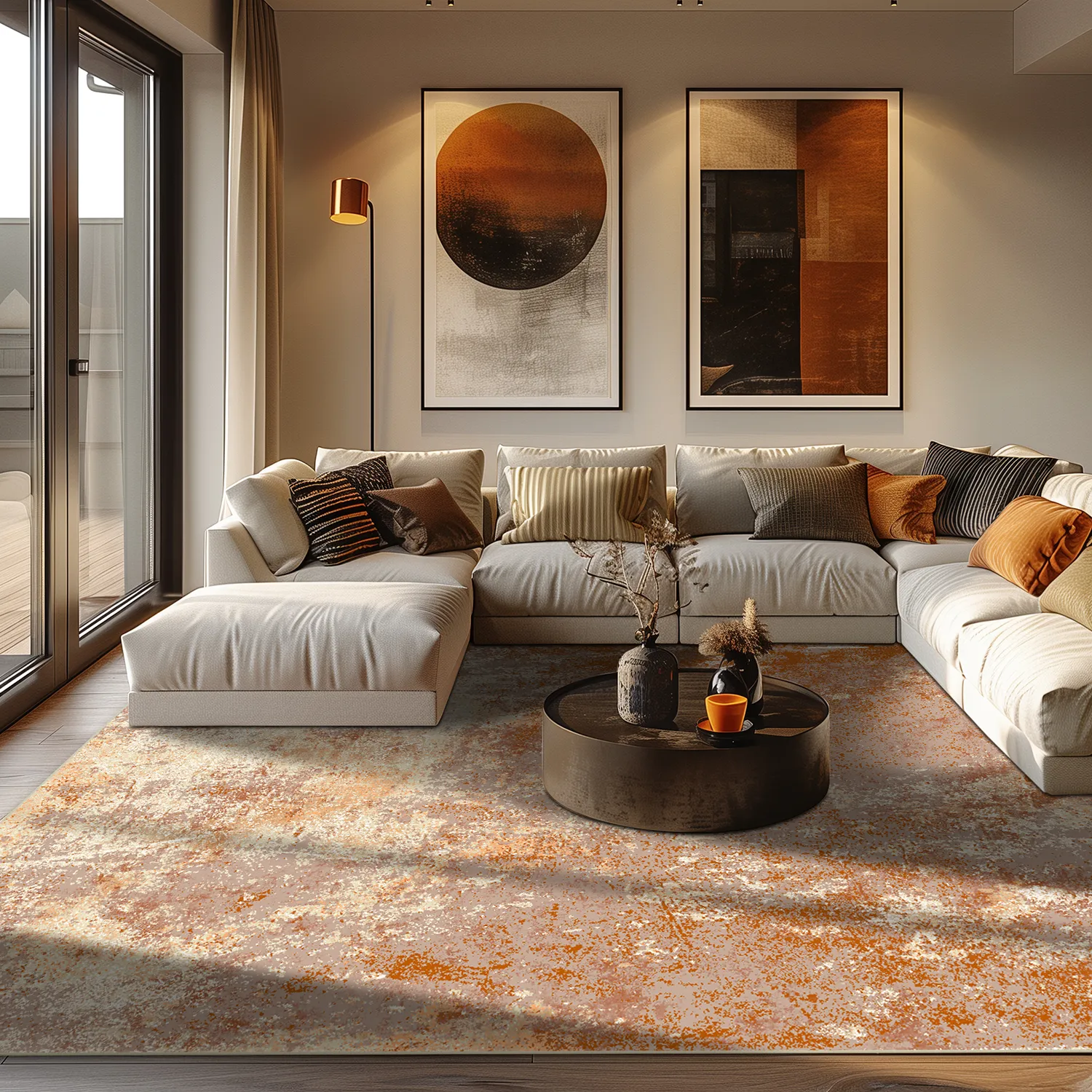 Tapete Wilton - Pavoa (laranja)