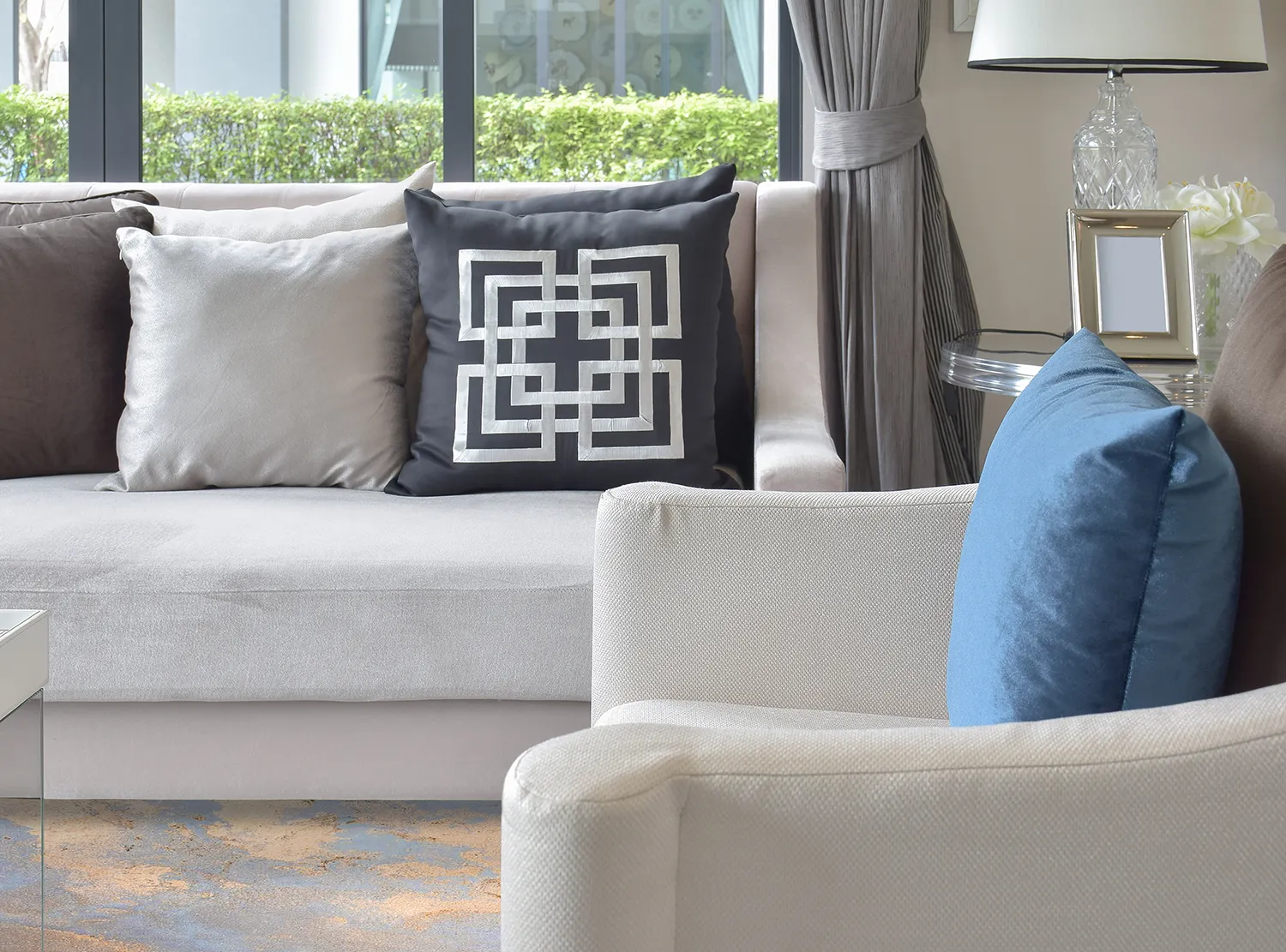 Tapete redondo - Pescia (azul/multi)