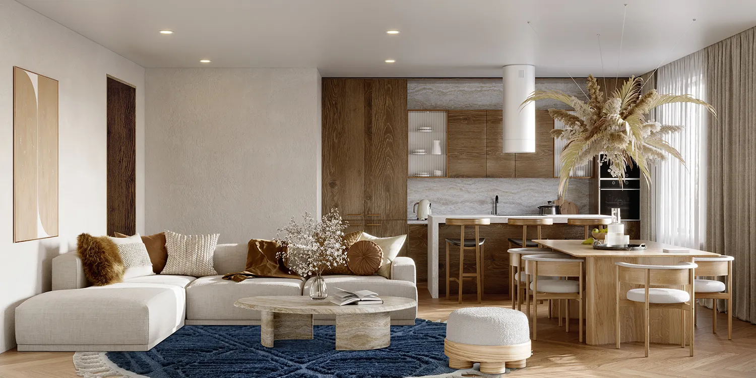 Tapete redondo - Dover (azul)