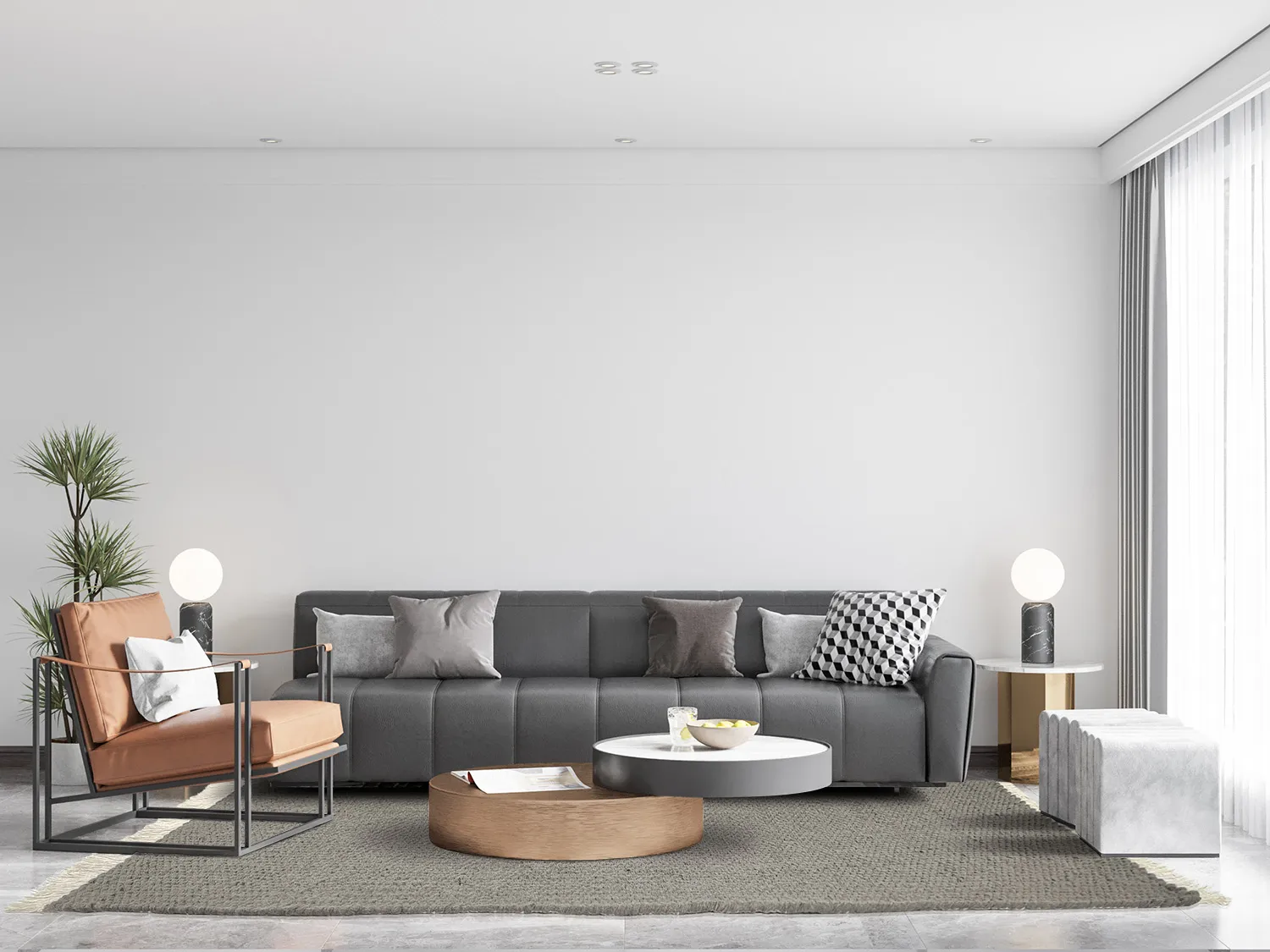 Tapete de lã - Cartmel (cinza)