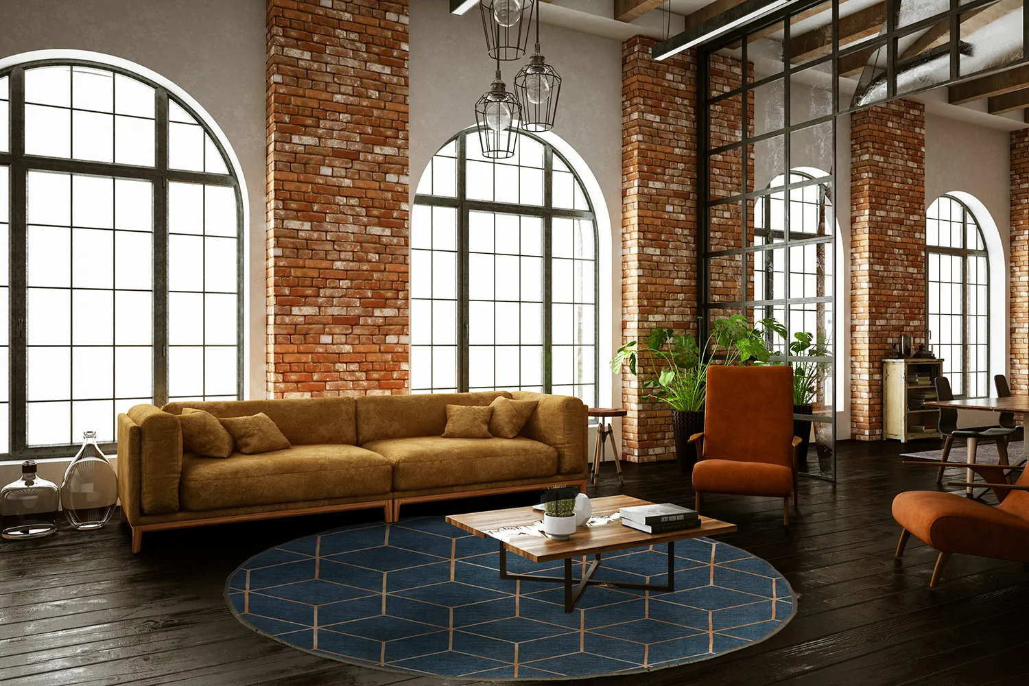 Tapete redondo - Remy (azul)