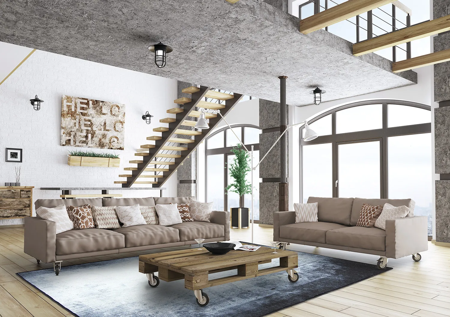 Tapete Wilton - Rosia (azul/cinza)