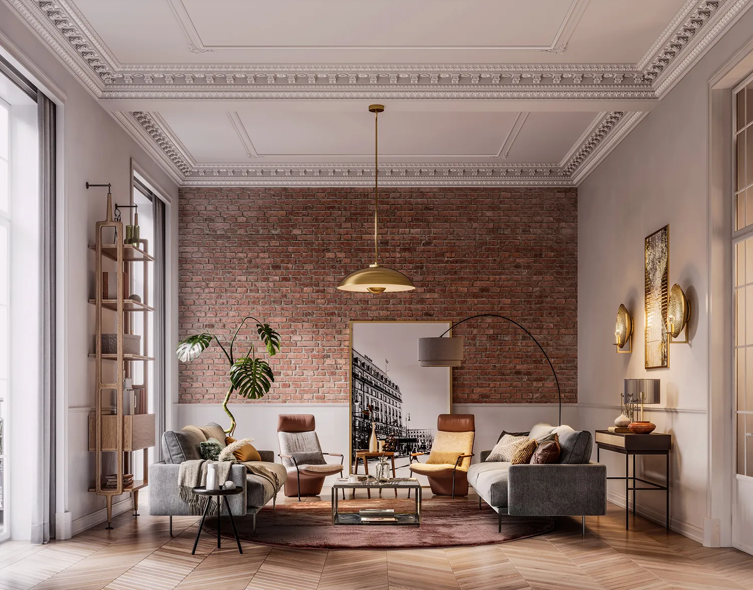 Tapetes redondos - Aranga Super Soft Fur (marrom escuro)