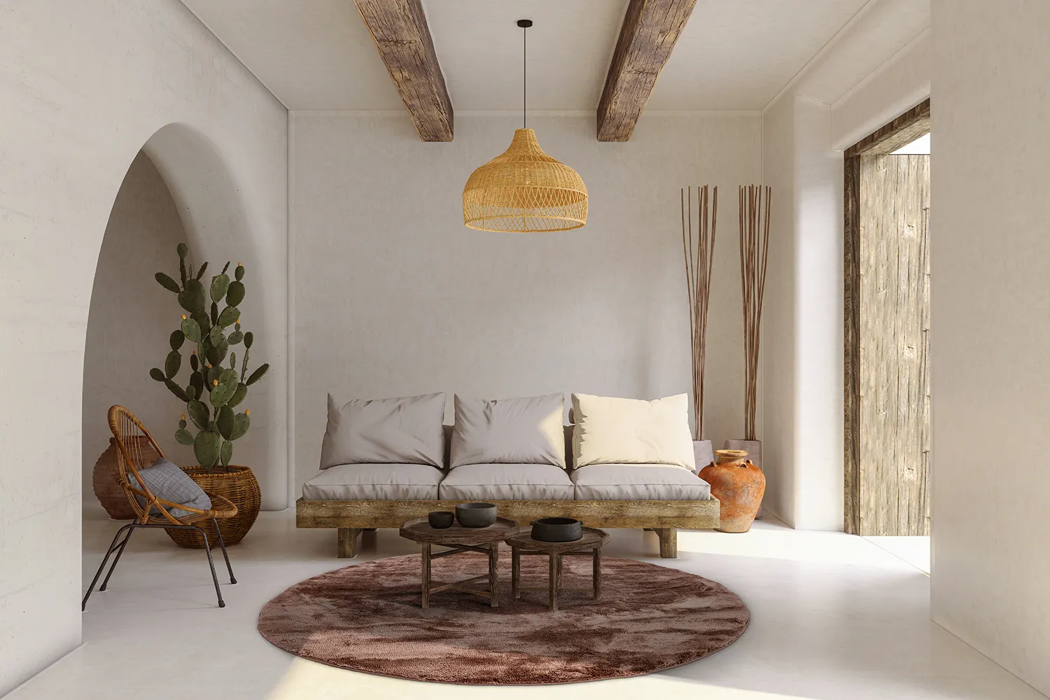 Tapetes redondos - Aranga Super Soft Fur (marrom escuro)